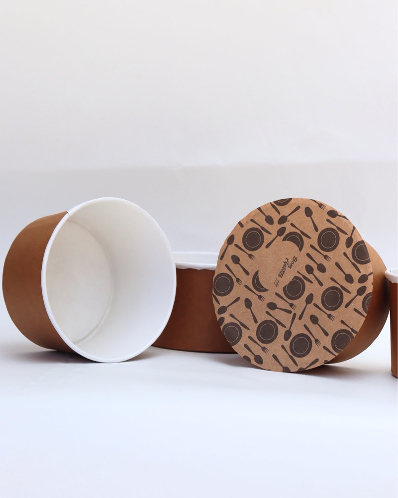 Potes de acompanhamento de papel kraft